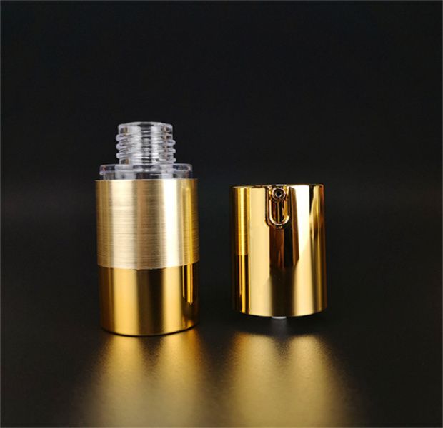 15 ml 30 ml 50 ml 80 ml 100 ml Airless Plastic Pump Bottle Hot Stamp Gold Cream Container Essential Oil Sub-Bottle JL1565