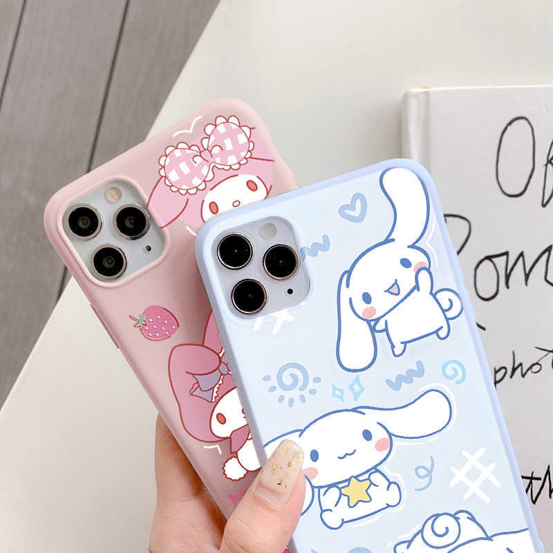 iPhone 11 12 13 Mini 14 Pro X XR XS Max SE 2022 2020 6 7 8 Plus TPU Shell L230619 용 Cinnamorol Melody Cartoon Silicone Soft Phone Case Case Case