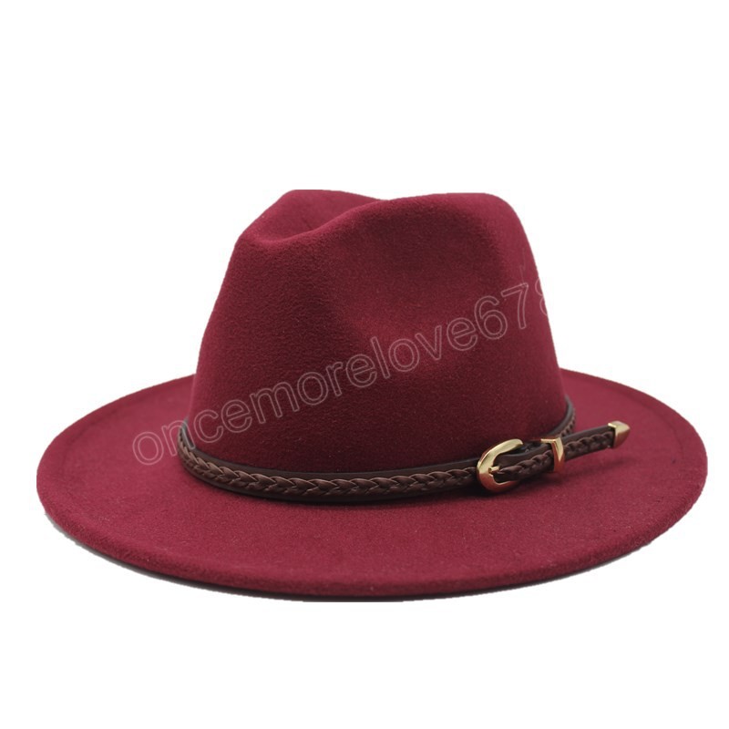 Sombrero Fedora de lana Hawkins Gorra de fieltro de ala ancha para mujer Trilby Chapeu Feminino Sombrero mujeres hombres Jazz Iglesia padrino Sombrero gorras