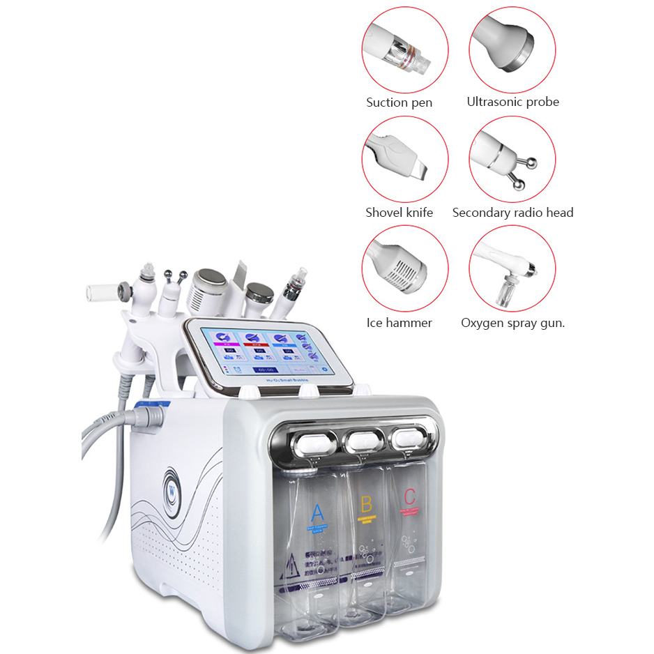 6in1 portable hydro facial machine with diamond tip hydro facial aqua peel dermabrasion facial cleaning