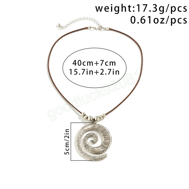 Creative Sweet Cool Big Spiral Conch Pendant Halsband Kvinnor Summer Boho Sexig justerbar kedja Holiday Y2K smycken Tillbehör