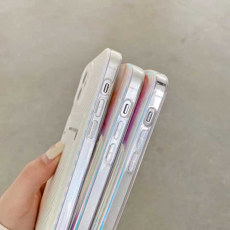 INS Korea Laser Aurora Card Package Soft Silicon Phone Cash для iPhone 14 13 8 8 плюс XS XS Max 11 Pro SE 12 Pro Back Cover L230619