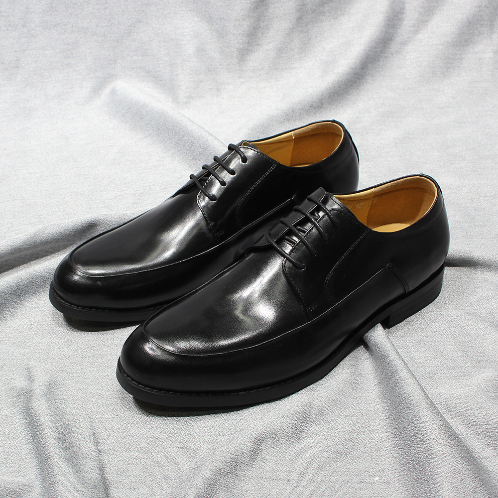 Klasyczne męskie buty derby oryginalne skórzane koronkowe, zwykłe palce ręcznie robione buty biurowe dla mężczyzn ślubny Outdoor Formal Footear