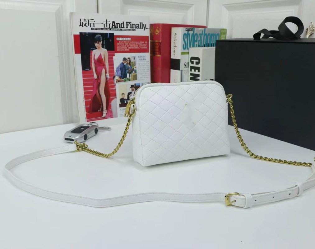 여성 핸드백 디자이너 가방 가방 부드러운 가방 가방 검은 고전적인 대각선 퀼팅 체인 더블 밸브 미디