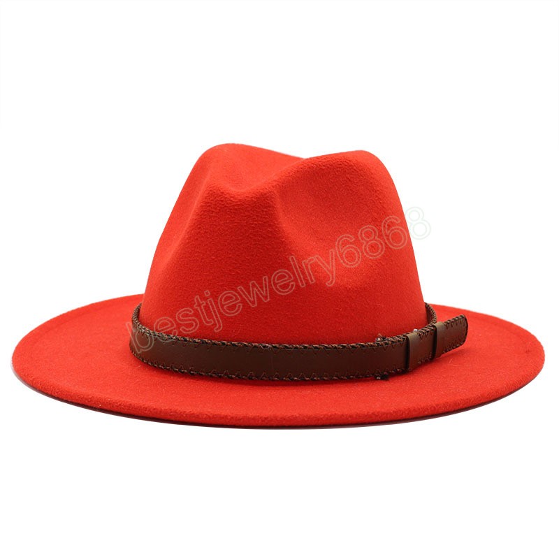 Мужчины Sombrero Bowler Church Church Шляпы для женщин Gorra Mujer Cap Belt Capeau Femme Vintage Fore Fedora Hat