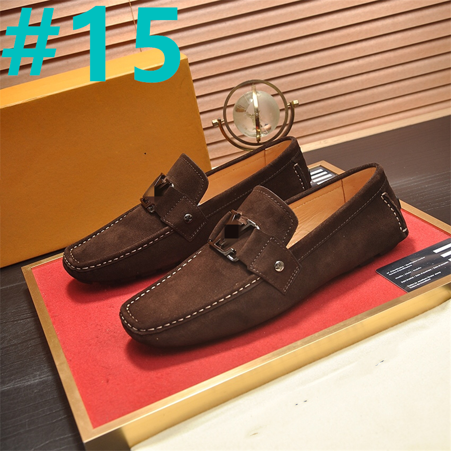 68 modèle hommes en cuir véritable Designer Slip On Dress Chaussures Brogues Wedding Party Business Flats Classique Marque Casual MocassinsTaille 38-46