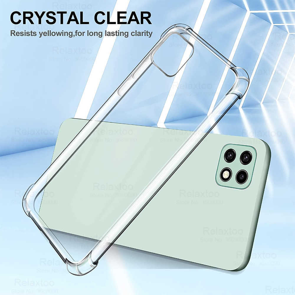 samsun A22 Transparent case for samsung A22 4G 5G Phone Protector samsun galaxy A22s a 22 Soft Shockproof bumper cover Coque L230619