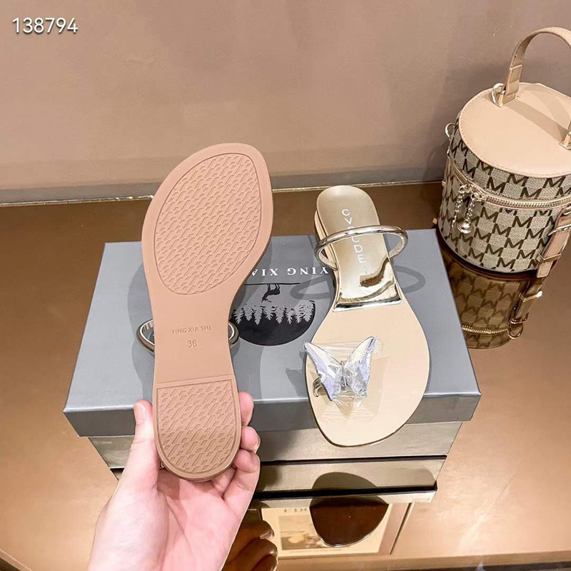 Mode Luxus Frauen Hausschuhe Sandalen GLORIA Hotel Slip Flache Sliders Italien Trendy Schmetterling Kristall Verziert Designer Casual Knöchel Riemen Flip Flops Box EU 35-40