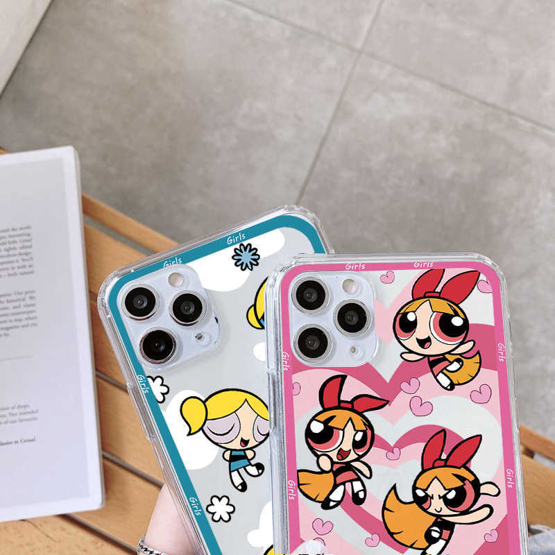 Lovely Cartoon Girl Clear Phone Case för iPhone 13 12 Mini 14 11 Pro 7 8 X XR XS Max 5 6 6S Plus SE3 2022 SE 2020 Silikon Cover L230619