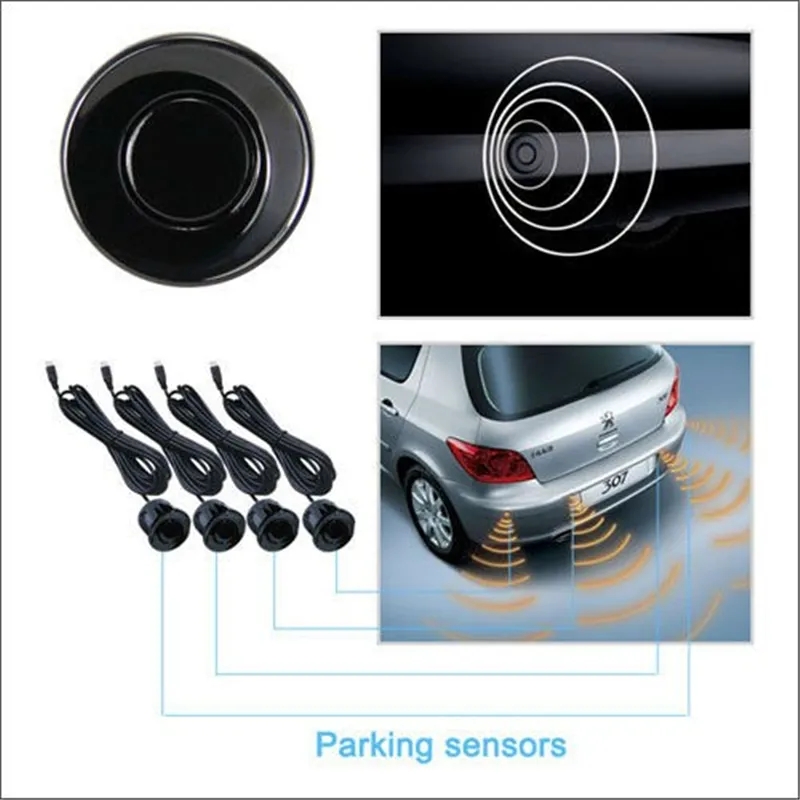 DC 12V Led Car Parking Sensor Parktronic Display 4 Sensors Reverse Backup Assistance Radar Monitor Parking System