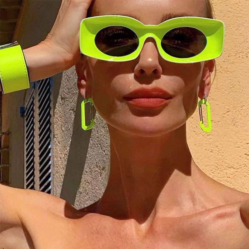 Paula Ibiza originele zonnebril lentes ovaladas gafas de sol con marcos cuadrados gruesos disenadoras de moda para fiëstas de personalidad femenina 40033