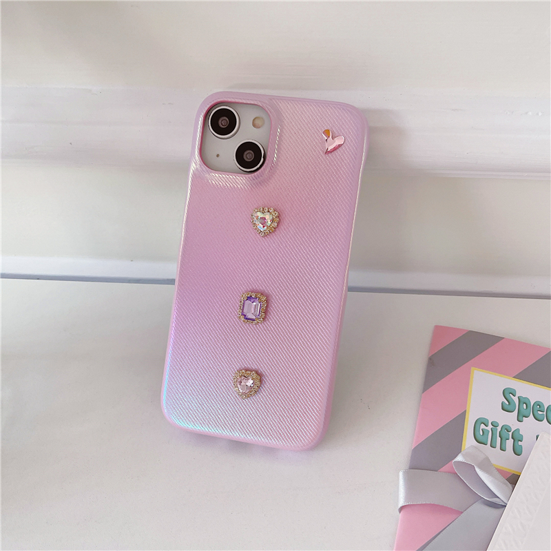 Luxus-Schmuck-Farbverlauf-Leder-Vogue-Telefonhülle für iPhone 14 13 12 Pro Max, langlebig, stilvoll, vollständig schützend, weiche Stoßstange, einfarbige Rückseite, stoßfest