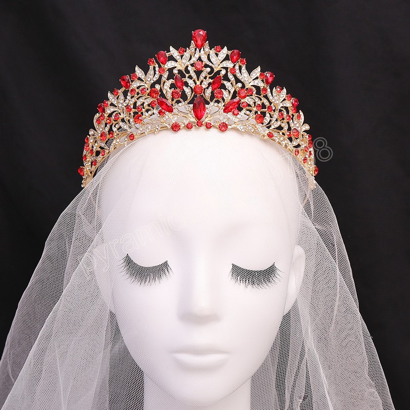 AB Crystal Tiara Crown For Women Girls Wedding Party Luxury Elegant Bridal Queen Hair Dress Accessories