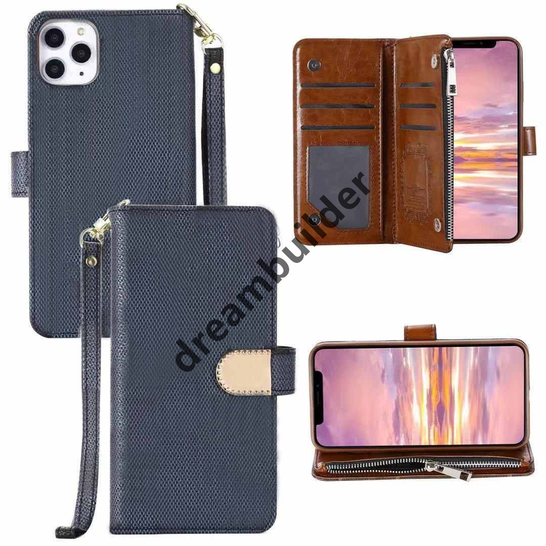 Étuis de téléphone de mode pour iPhone 15 Pro max 11 12 13 14Pro Max 12 11Pro15 14 Plus XR XSMAX coque en cuir multi-fonction paquet de carte couvertures de portefeuille de stockage