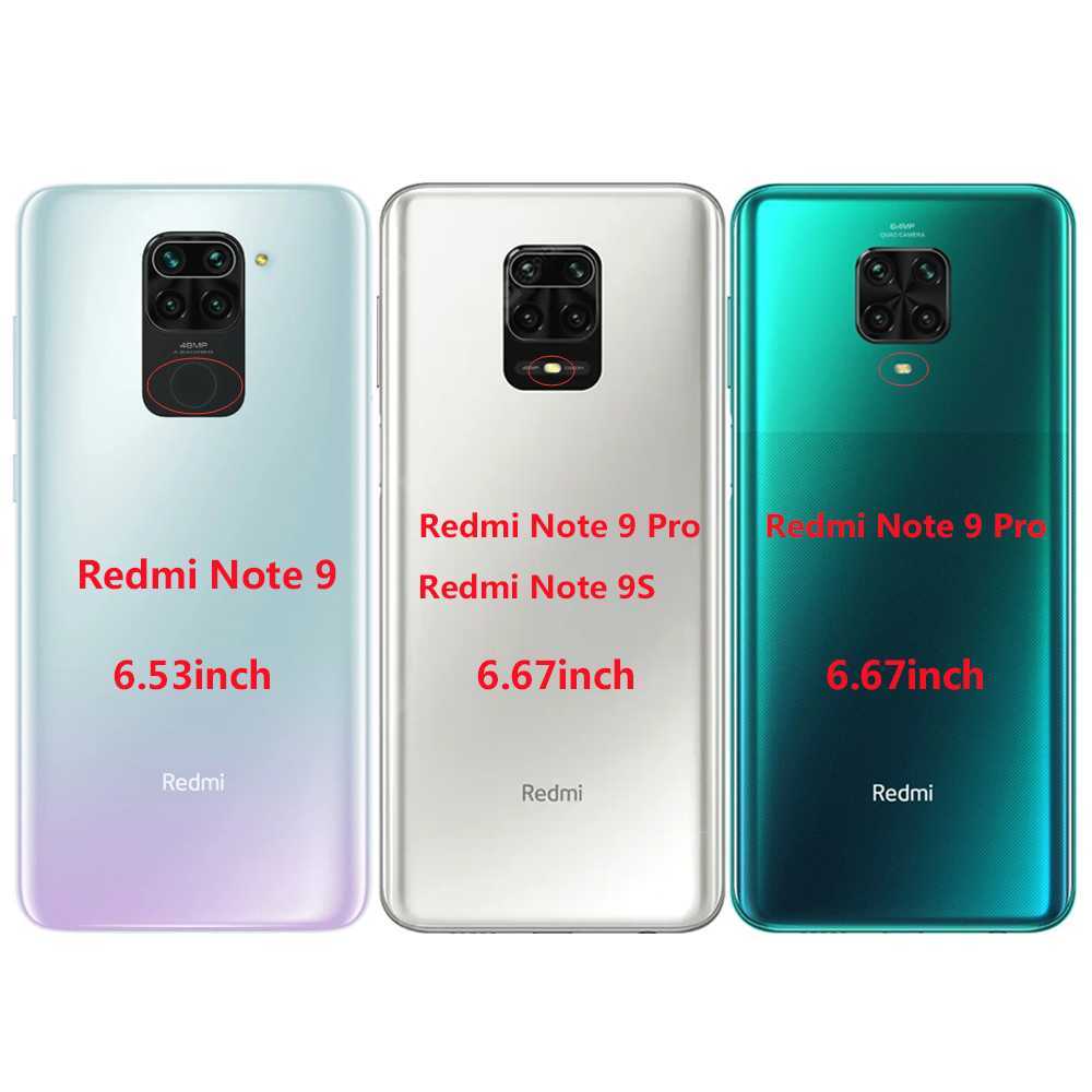 För Xiaomi Redmi Note 9s Case Note 9 Soft Silicon Phone Cover för Redmi Note 9 Pro Back Note9s Note9Pro Note9 Bag Black TPU Case