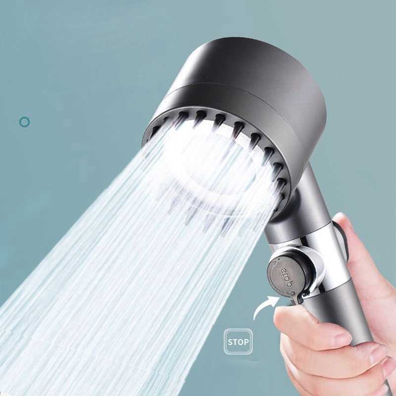 Pommeau de douche à 3 modes de douche à haute pression réglable à économie d'eau Pommeau de douche à massage à une touche avec élément filtrant L230704
