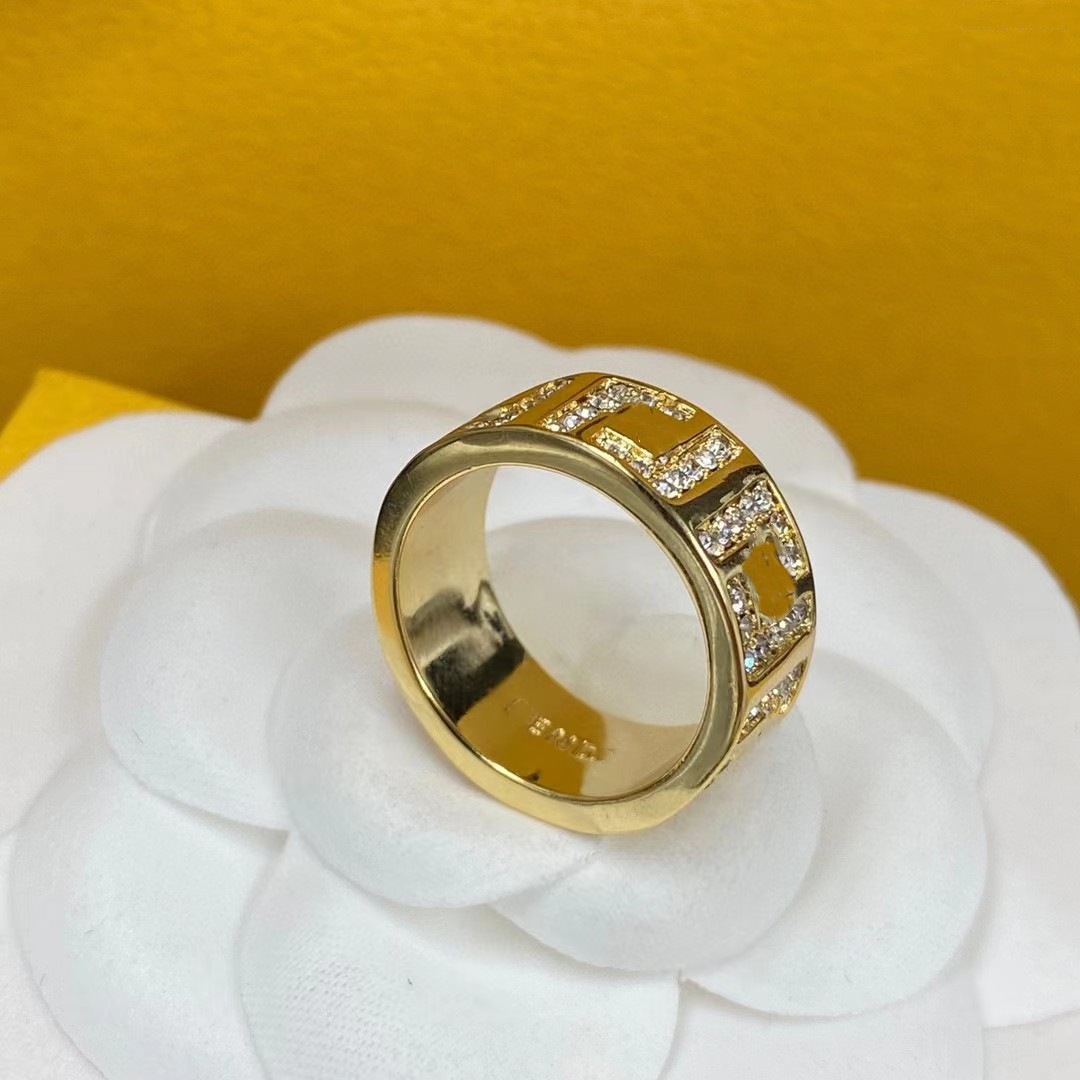 Bague ad anello con lettera in oro alla moda donna, personalità semplice, festa, amanti del matrimonio, regalo anelli di fidanzamento, gioielli con scatola NRJ235W