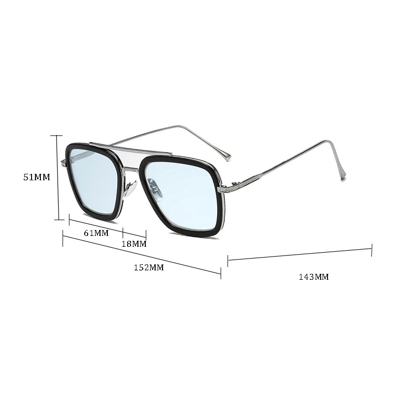 2024 DITA FLIGHT 006 Tony Stark Style Classic Unisex Sunglasses - Luxury Square Metal Goggles for Men and Women