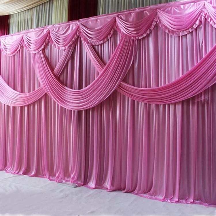 3MX6M Party Wedding Backdrop Decoration Gardiner Drapera paneler Fotobås bakgrunder med swags