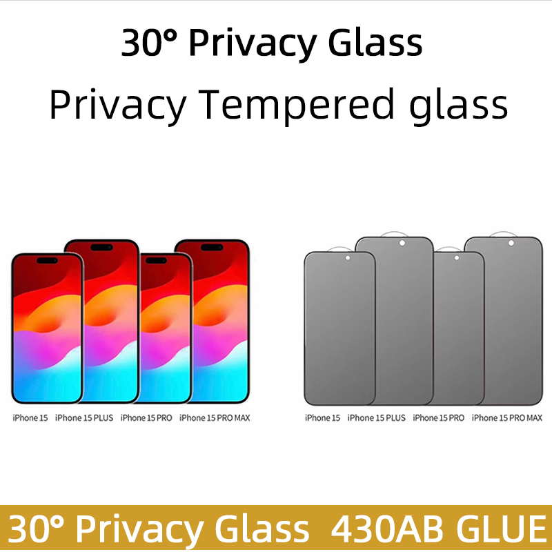 Privacy Anti-Spy Anti-Peeping Temperted Glass Screen Protector dla iPhone 15pro Max 15Plus