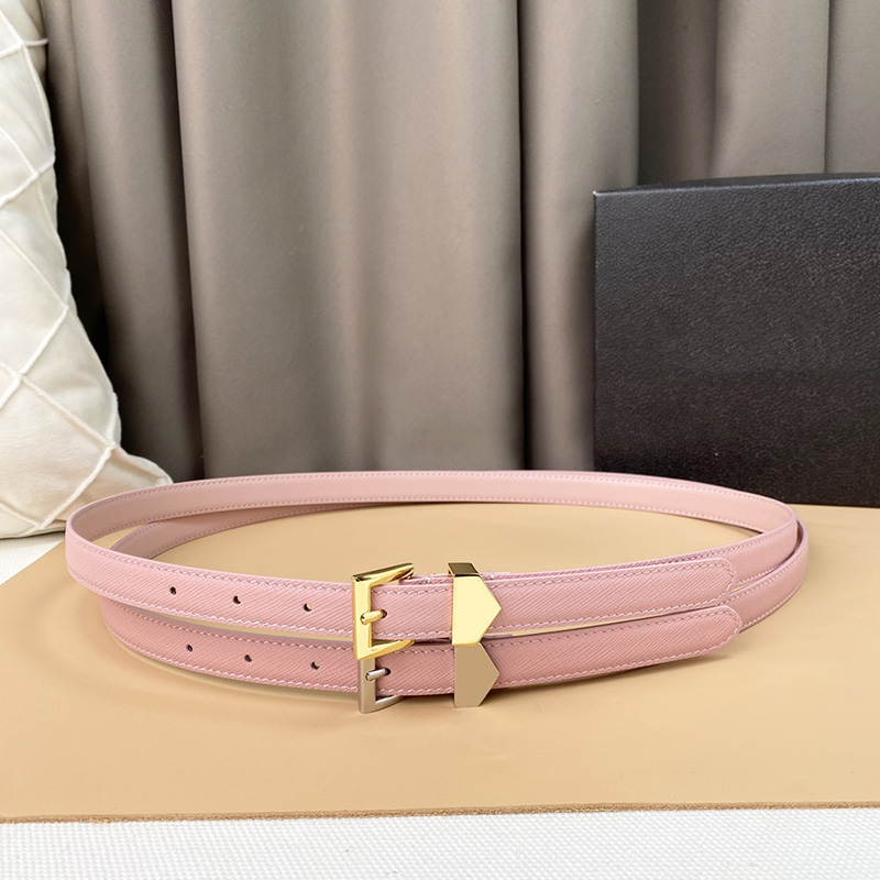 2023 Designer Belt for Women TOP Quality Genuine Leather Lady Belts White Blue Calfskin Silver/Gold Buckle 2.0cm Fashion Dress Waist Belts with Box