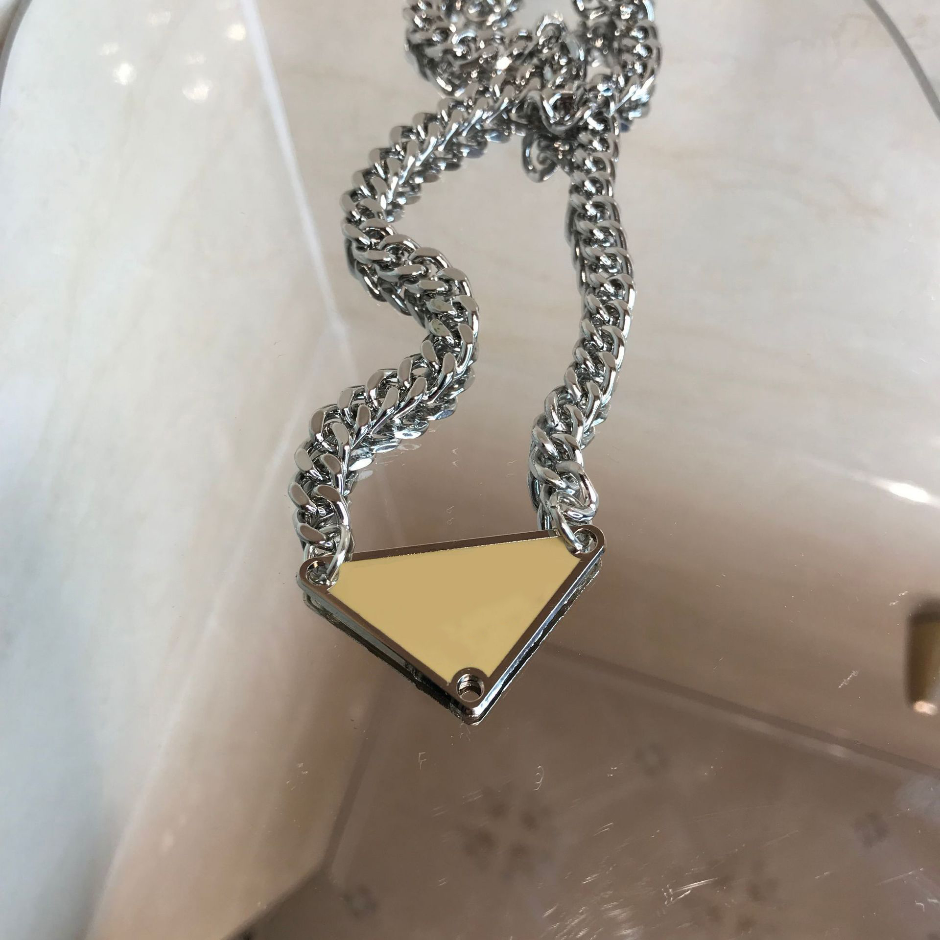 Designer necklace Inverted triangle Pendant for mens women luxury Necklaces Fashion for Woman designers brand Trendy Personality Hip hop party jewelry