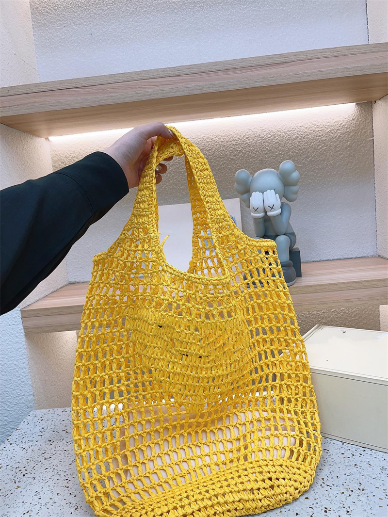 Designer Bag Women's Shoulder Bag Luxury Beach bag Fashion Net Hollow woven shopping bag Summer Straw tote bag High quality