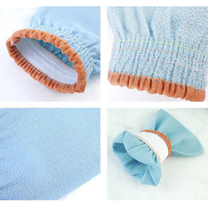 For Shower Scrub Bath Gloves Random Color Exfoliating Bathroom Supplies Korean Style Viscose Fiber/Polyester Cotton L230704