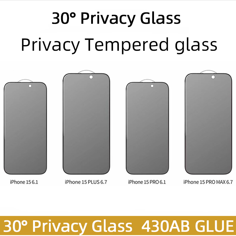 Privacy Anti-Spy Anti-Peeping Temperted Glass Screen Protector dla iPhone 15pro Max 15Plus