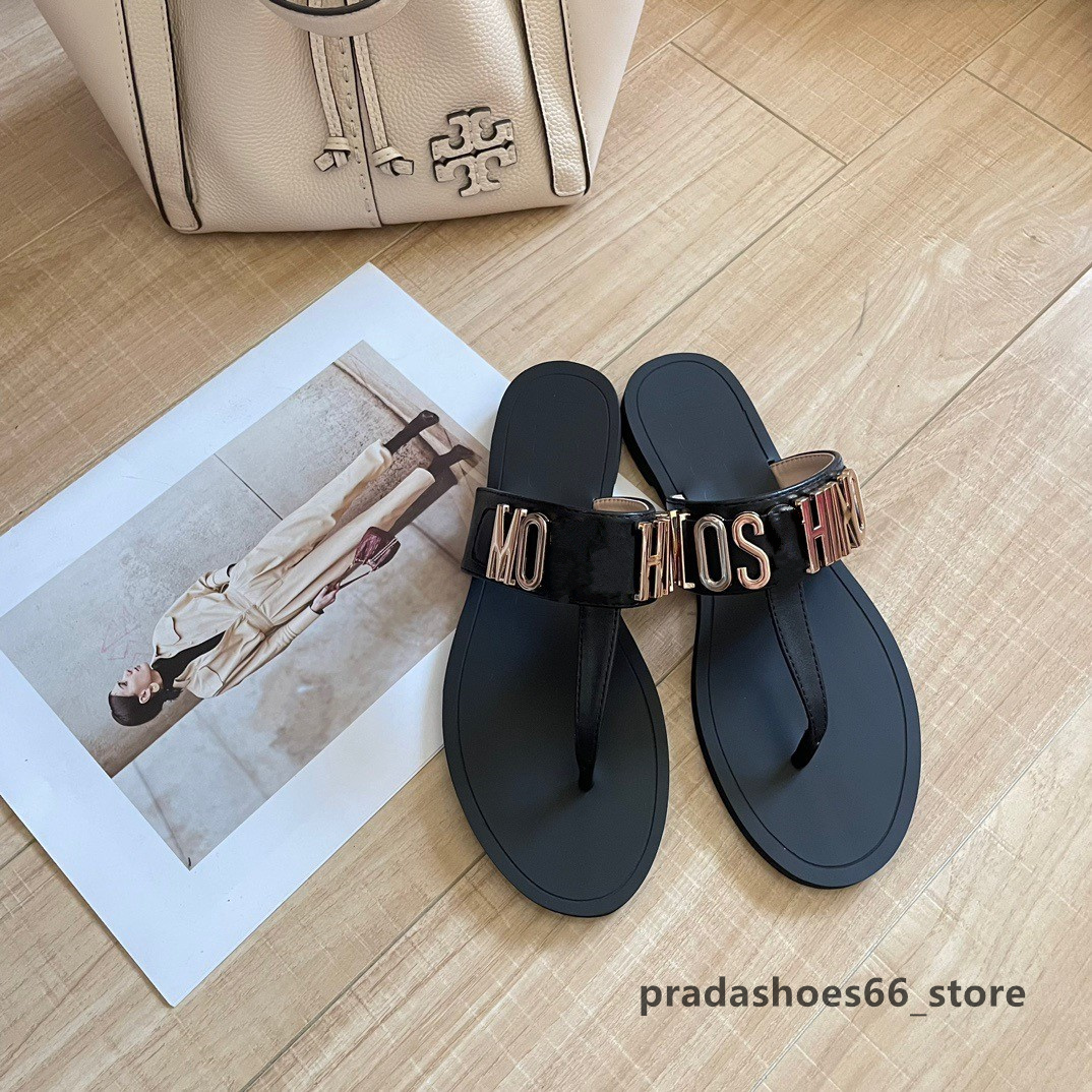 2023 Fashion Women's Shoes Summer Design Flip-Flops for Fashion Fashion Brand Casual Flat Beach Sandals Mosc