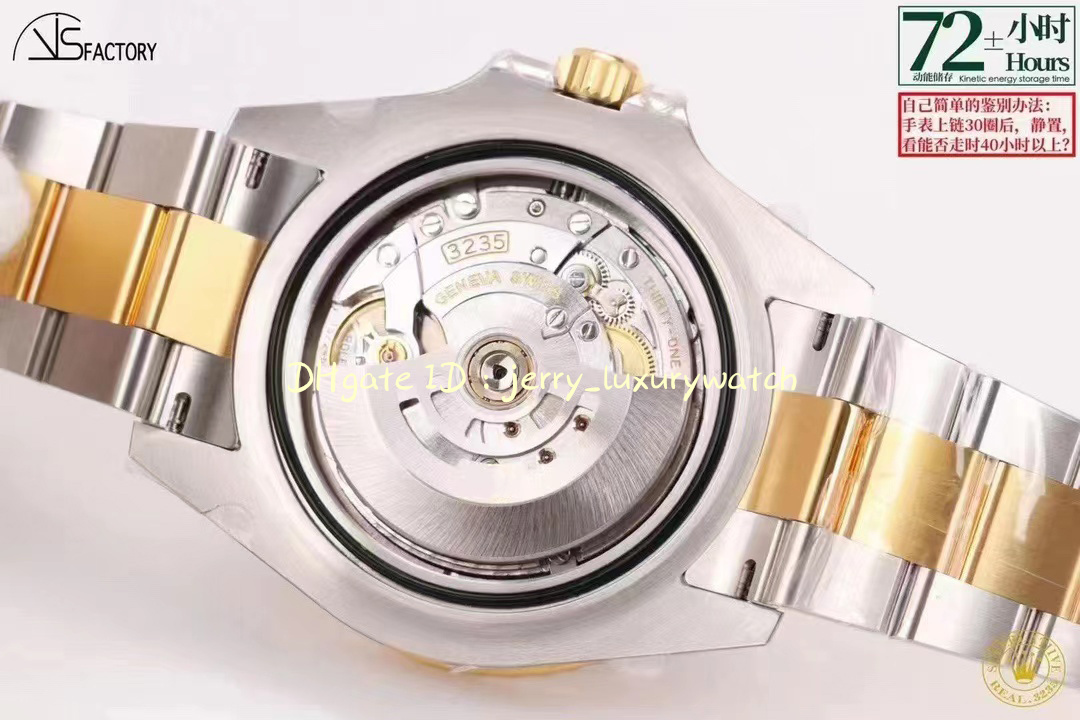 Vs M126603 Sea Dweller Luxury Men's Watch 3235 Mechanical Movement 904L Rostfritt stål 44mm, 72-timmars kinetisk energilagring, keramisk ramguld