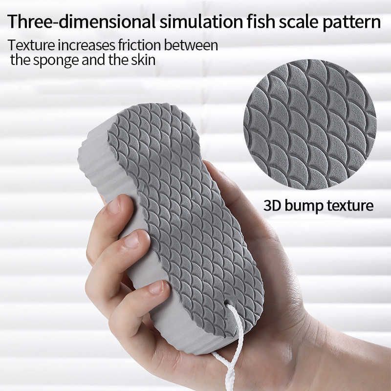 3D Bath Bath Sponge Sponge Super macio Esponjas esfoliantes de banho esponjas de lavador de chuveiro Limpador de pele Ferramenta de removedor de pele morta L230704