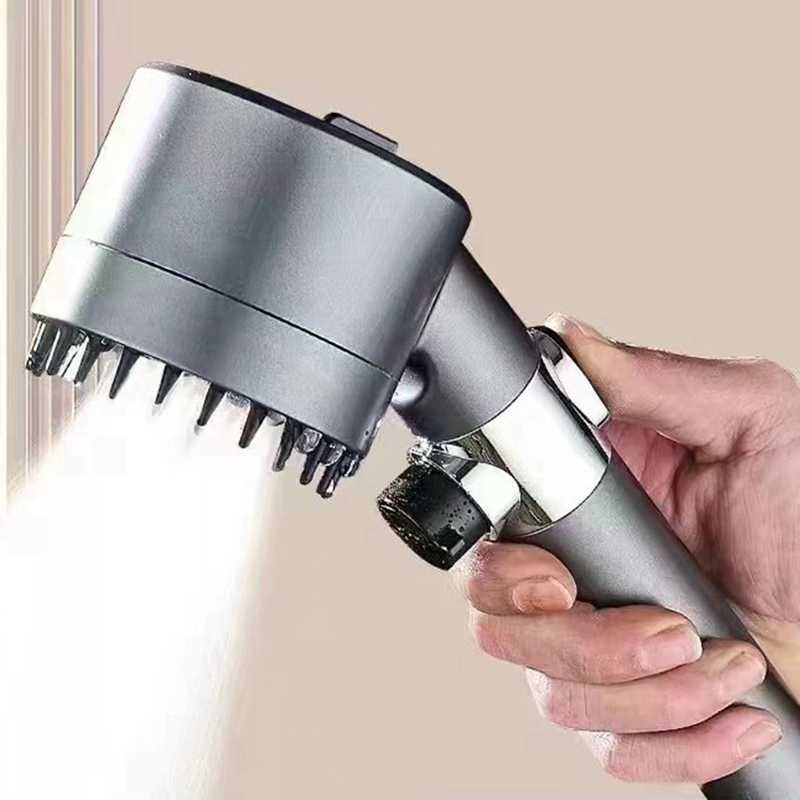 3 Modes Shower Head Adjustable High Pressure Water Saving Shower One-Key Stop Water Massage Shower Head with Filter Element L230704