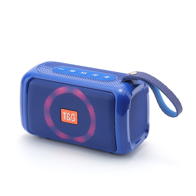 TG193 LED Flashing Light Loudspeakers Portable Outdoor 1200mAh BoomBox Fabric Waterproof Subwoofer FM Wireless Radio