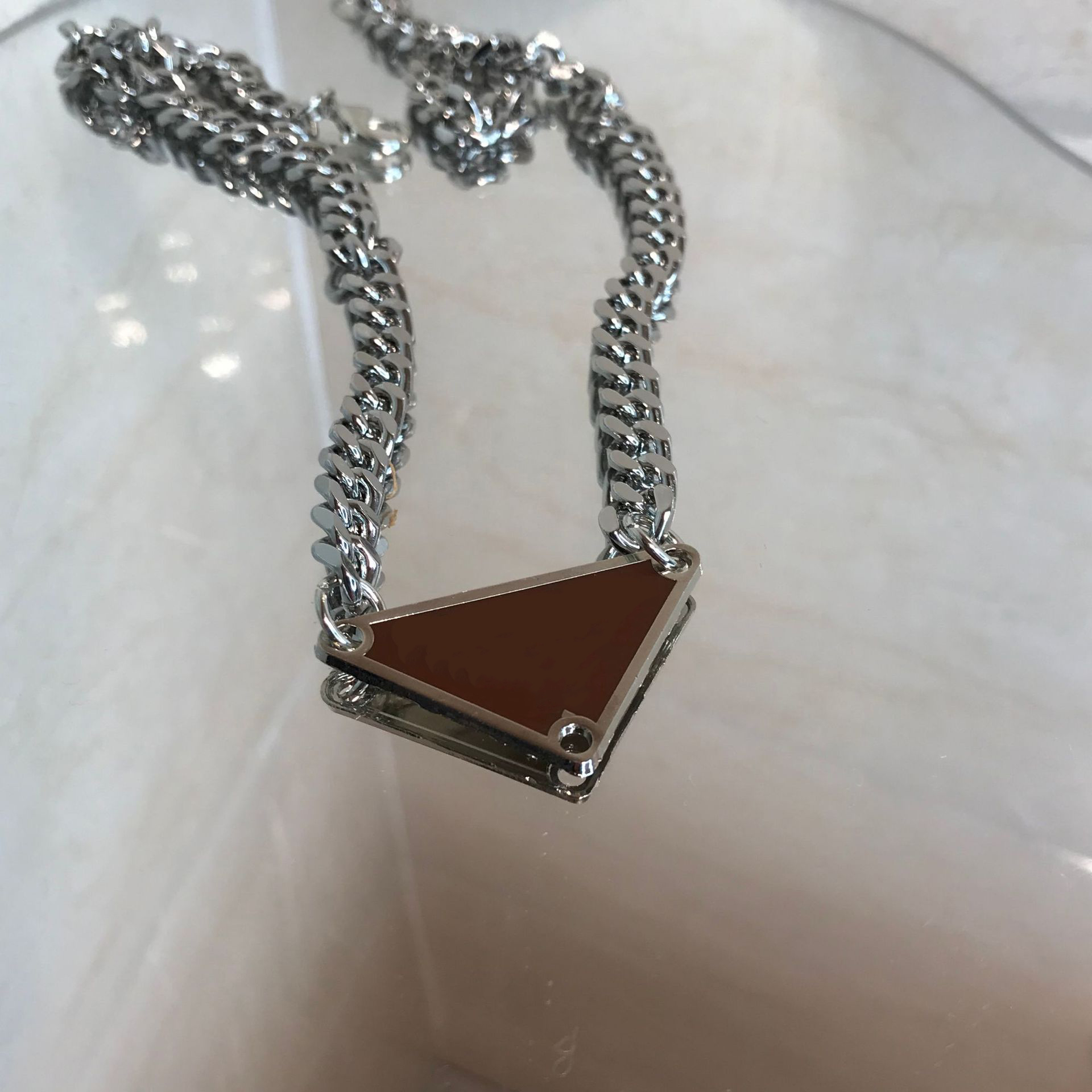 Designer necklace Inverted triangle Pendant for mens women luxury Necklaces Fashion for Woman designers brand Trendy Personality Hip hop party jewelry