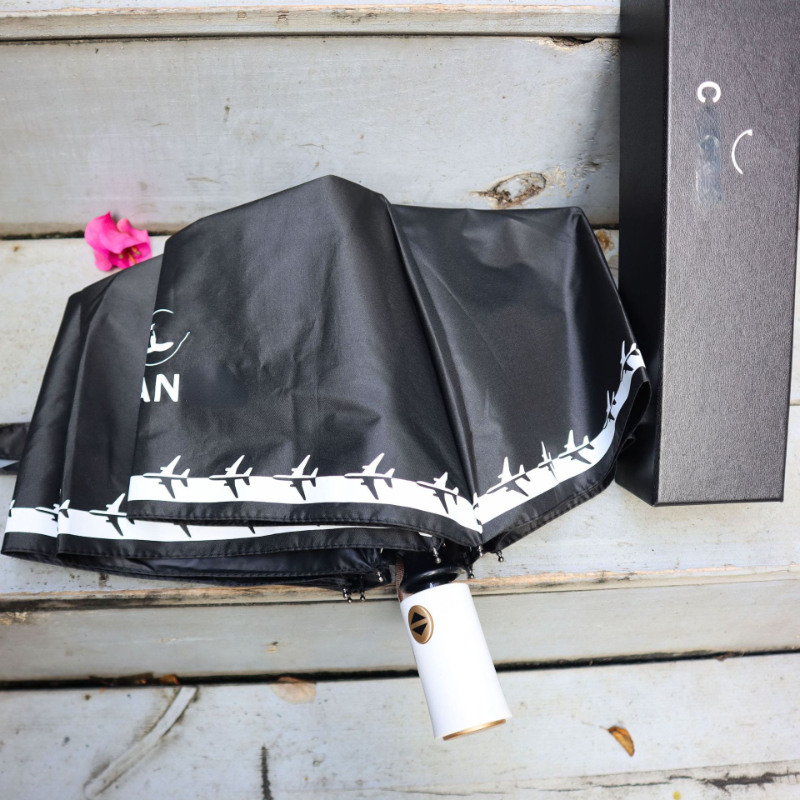 Elegant Designer Umbrella Patchwork Logo Printing Suitable Sun Rain Women Parasols Girl Folding Umbrellas Ideas with Box