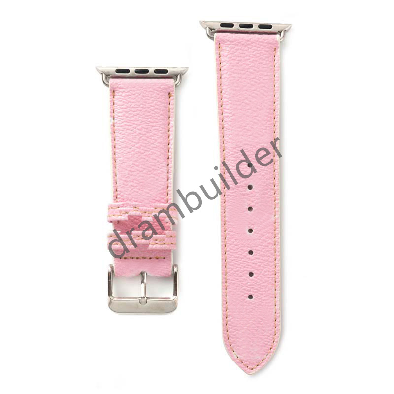 Fashion Watchbands Strap لـ Apple Watch Band 41mm 42mm 38mm 40mm 44mm 45mm Iwatch 3 4 5 6 7 Bands Leather Straps Straps Stripes Watchband Dgget