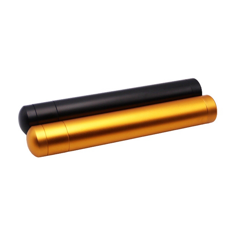 Smoking Black Gold Aluminium Alloy Cigar Stash Case Portable Removable Adjustable Herb Tobacco Preroll Cigarette Holder Seal Storage Tube Innovative Container