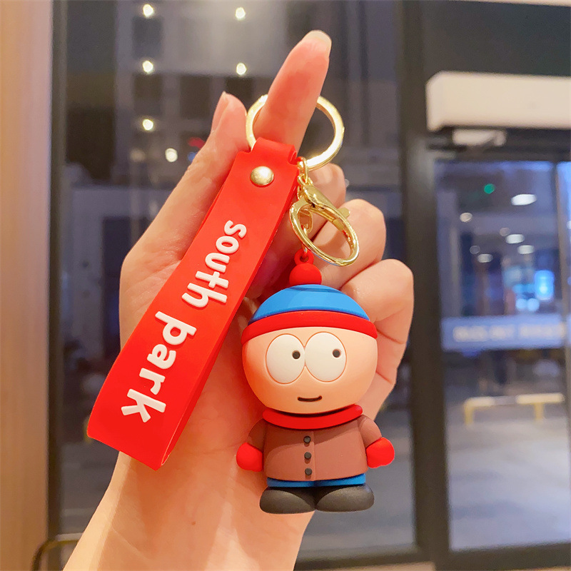 Mode Blogger Designer Jewelr Popular Cartoon Doll South Park Key Chain Pendant Mobiltelefon Keychains Lanyards Keyrings Wholesale YS194
