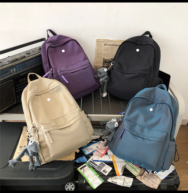 LL-124 Students Laptop Backpacks School Shoulder Bag Women Bags Outdoor Sports Travel Casual Backpack Knapsack Packsack Rucksack With Pendant