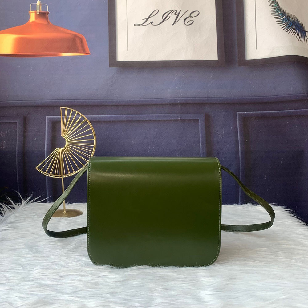 2023 High Sales Boutique Cowhide Women's Bag Green Personalized Trendy Appearance Single Shoulder Crossbody Bag Gold Buckle Casual Fashion Style 