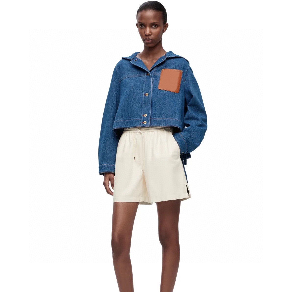 デザイナーレディースデニムフード付きジャケットコートレディースボタンレター秋のスタイルの女性デザイナージャケットジーンズS-L