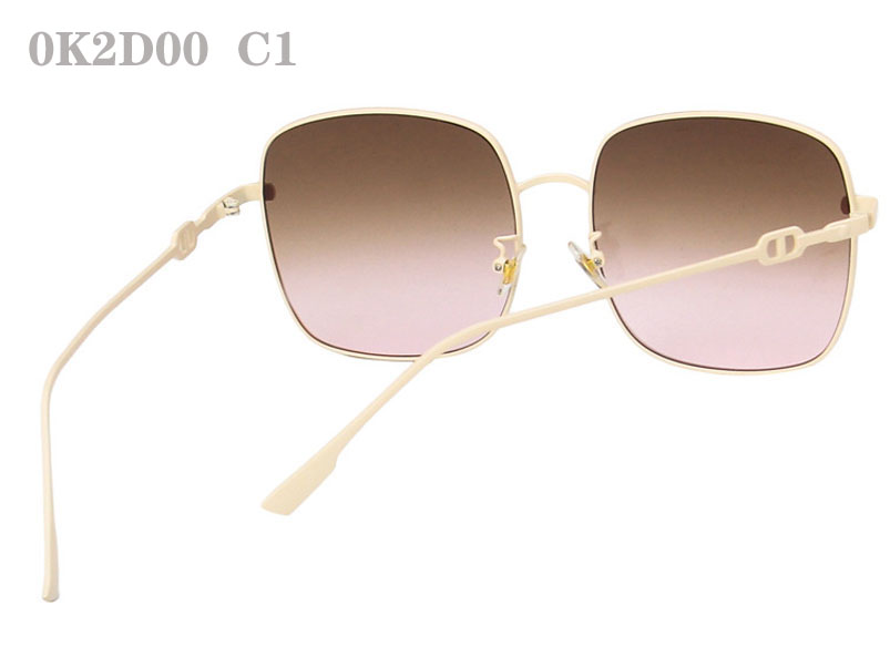 Óculos de sol para mulheres Vintage Woman Sunglasses Moda feminina de luxo Óculos de sol femininos UV 400 Armação de metal Grandes óculos de sol de designer 0K2D00