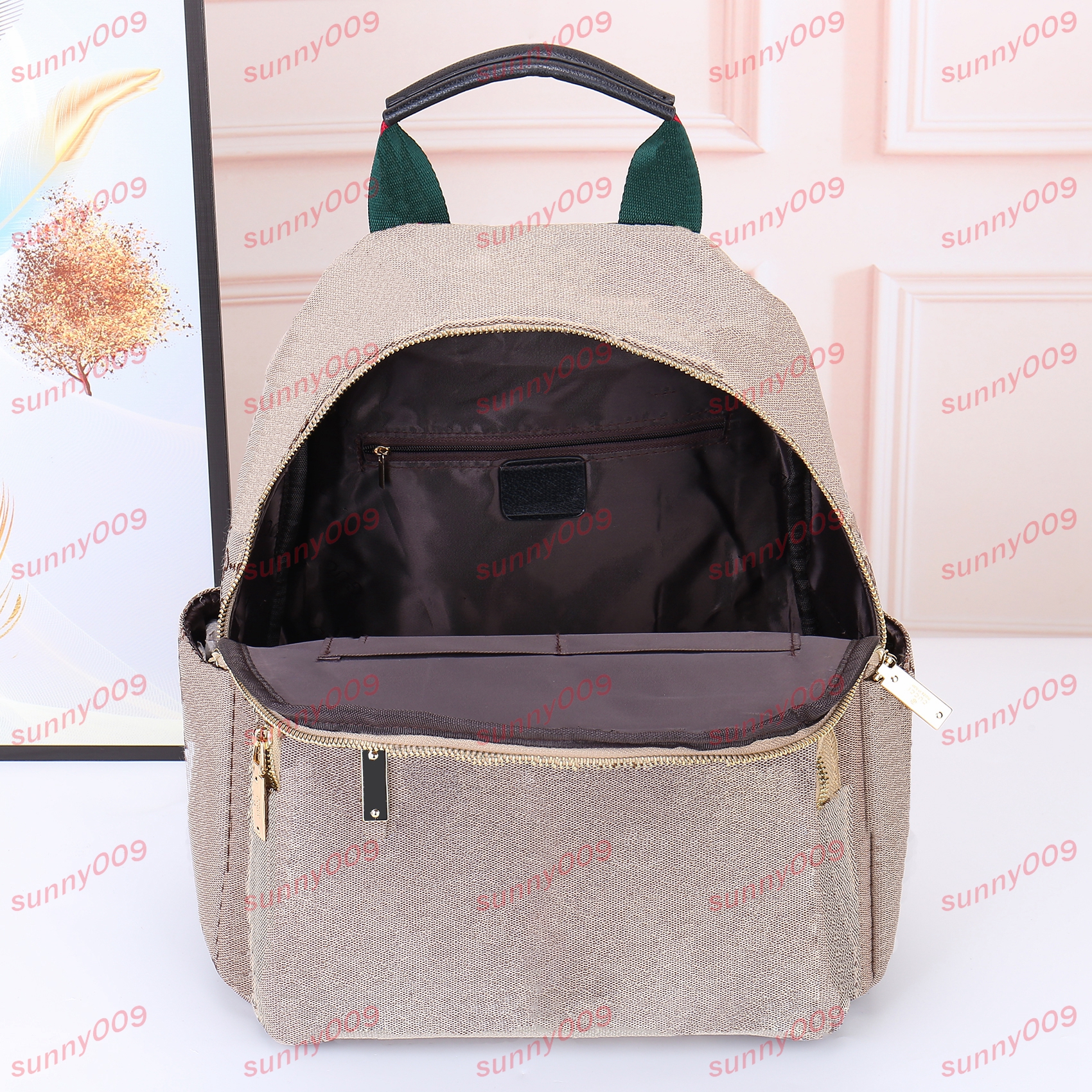 Doppel -Schulter -Stil -Modetasche Luxus Rucksack Schoolbag Designer kleine Rucksackpackungen Multi -Layer Reißverschluss Taschenkolpsack