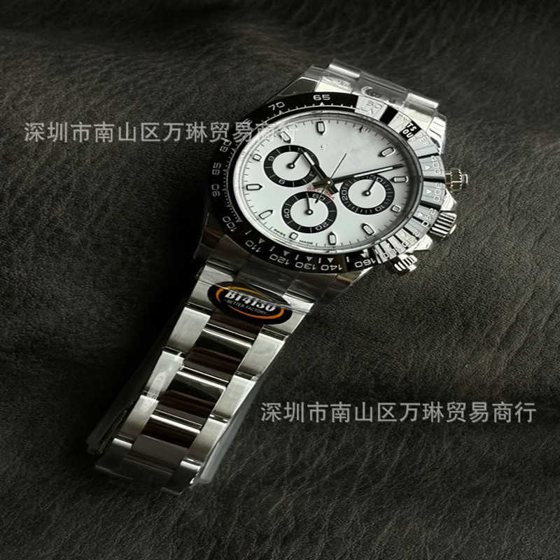 Une montre originale 1 à 1 Ro-lxx pour hommes et femmes Série Panda d'usine Chronométrage multifonctionnel Entièrement automatique Mécanique de précision Anneau en céramique en acier Protec avec Gif