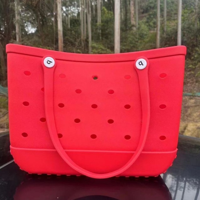 Lyxiga vattentäta kvinnors EVA -handväska Stor korg Bags Washable Beach Silicone Swamp Bag Wallet Ecological Jelly Candy Women's Handbag19Clocs