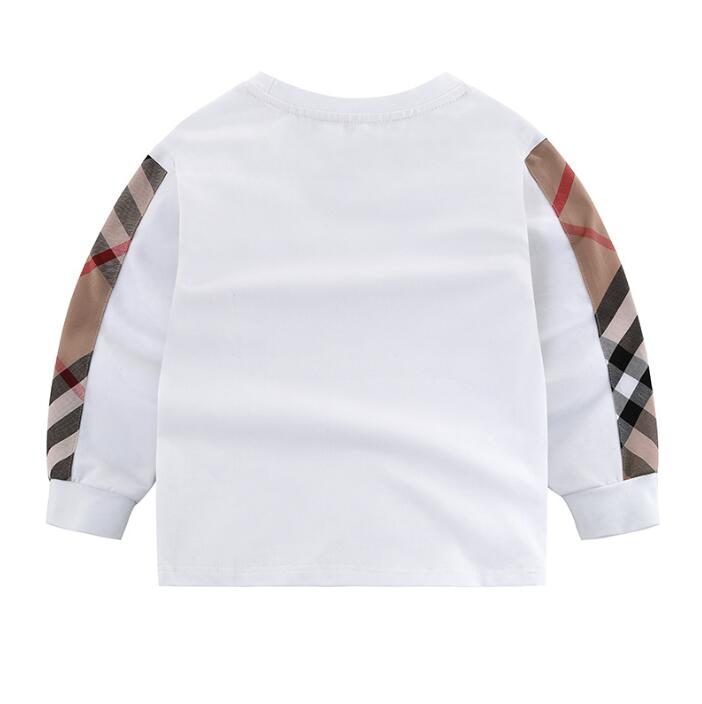 Joli Bébé Garçons Filles Marque T-shirts Printemps Automne Enfants T-shirt À Carreaux Enfants Chemises À Manches Longues Garçon Fille Coton Tops T-shirts 2-8 Ans