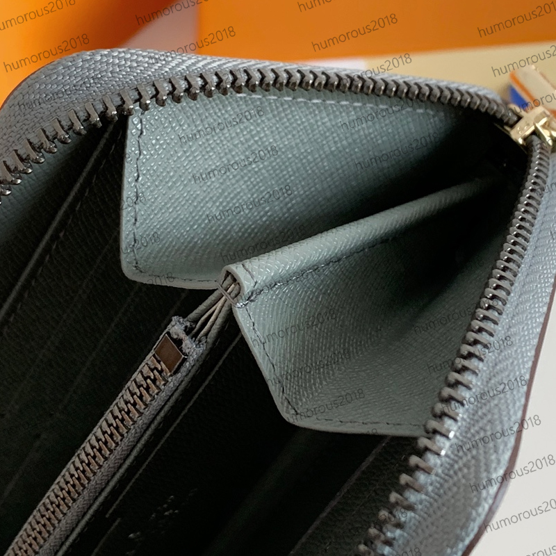 Printed leather purse women designer ZIPPY Wallet card holder with original box