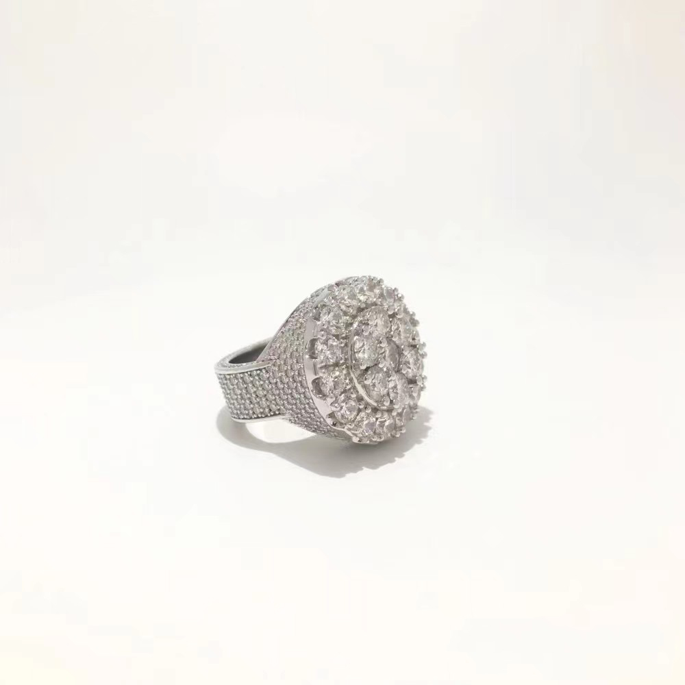 Custom Moissanite Ring 925 Silver Wedding Gift for Girlfriend 14k Men Ladies Hip Hop Jewelry