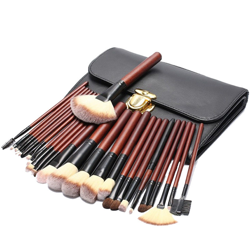 Set di pennelli trucco professionale Set di pennelli occhi da 26 pezzi con borsa cosmetica Ombretto sfumare Pennello trucco kit di strumenti di bellezza